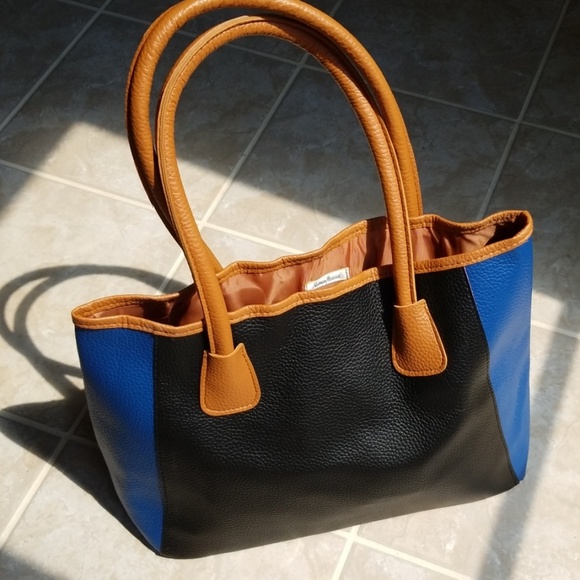 Neiman Marcus Two Toned Tote Bag - Picture 3 of 5